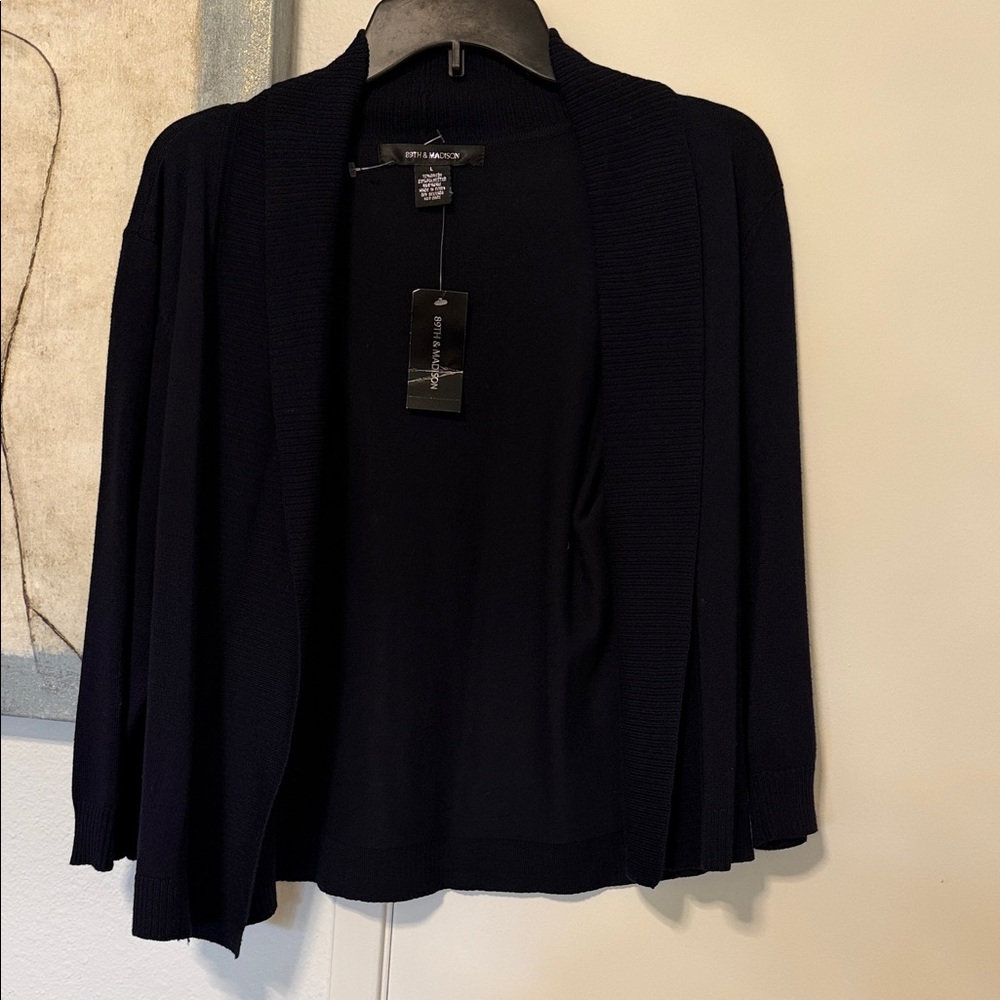 89th & Madison Midnight Open Front Cardigan